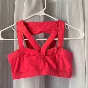 Pink lined sports bra